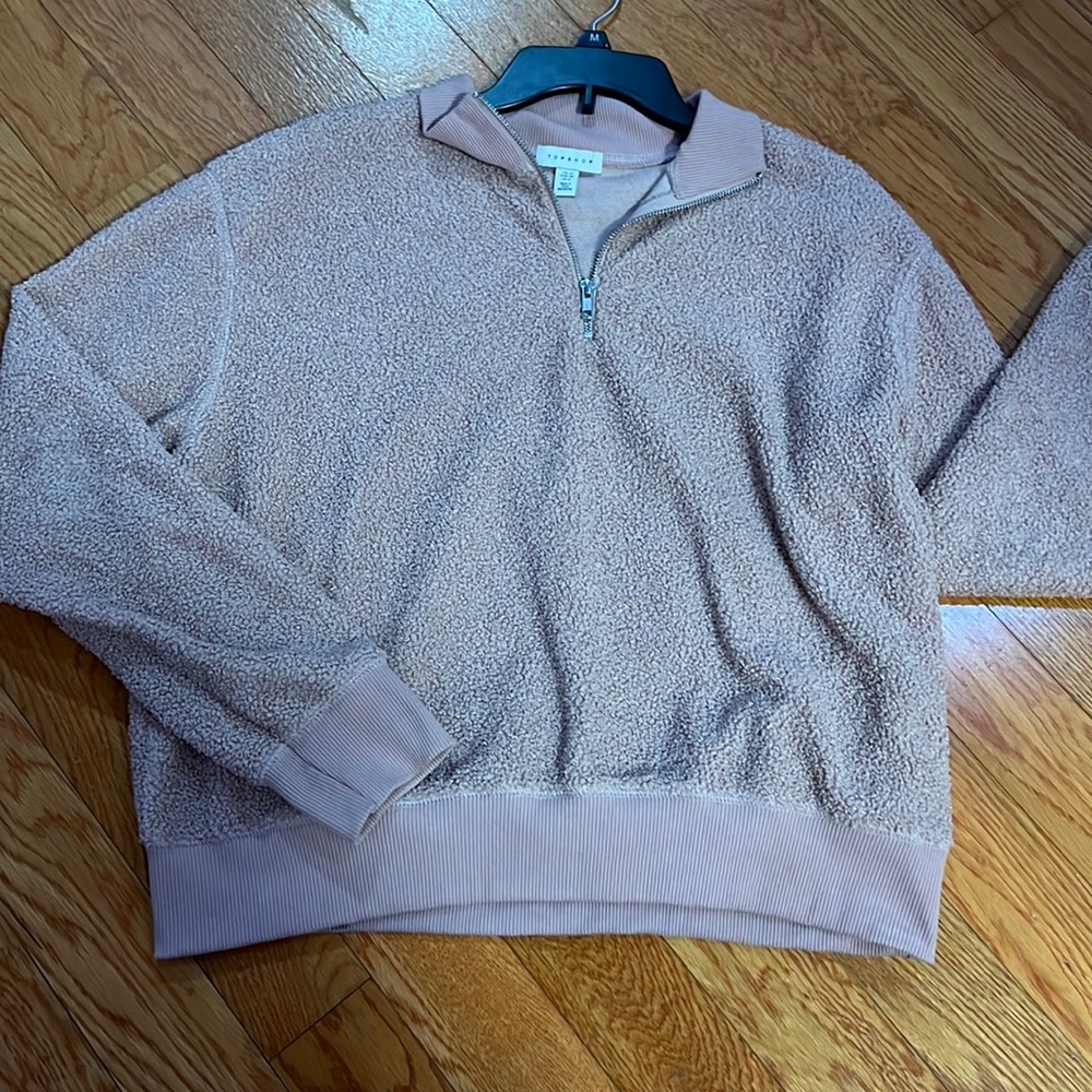 Topshop Mauve fleece sweater